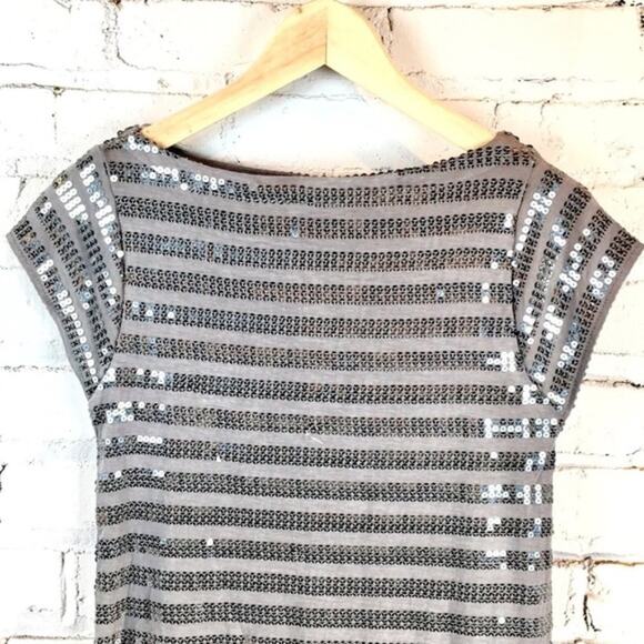 Passport gray sequins dress T-shirt shape NWT SIZE S - SMALL - Picture 3 of 6